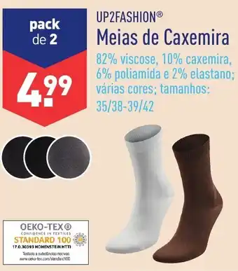ALDI Up2Fashion Meias de Caxemira 35/38-39/42 promoção