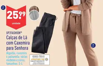 Up2Fashion Calças de Lã com Caxemira para Senhora S-L