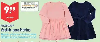 Pocopiano Vestido para Menina 92-140