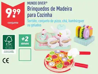 ALDI Mundo Diver Brinquedos de Madeira para Cozinha promoção