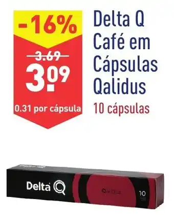 ALDI Delta Q Café em Cápsulas Qalidus 10 cápsulas promoção