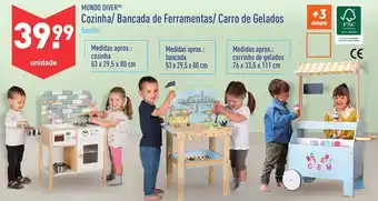 ALDI Mundo Diver Cozinha/Bancada de Ferramentas/Carro de Gelados promoção