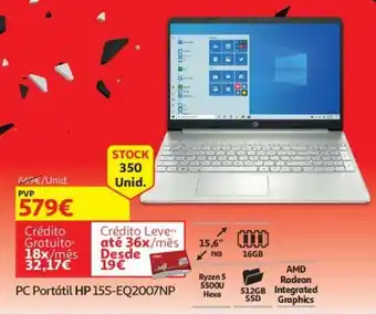 Auchan PC Portátil HP 15S-EQ2007NP promoção