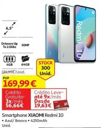Auchan Smartphone Xiaomi Redmi 10 promoção