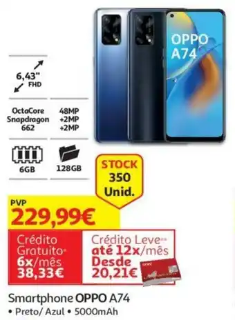 Auchan Smartphone Oppo A74 promoção