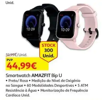 Auchan Smartwatch Amazfit Bip U promoção