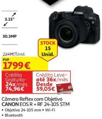 Auchan Câmera Reflex com Objectiva Canon EOS R+RF 24-105 STM promoção