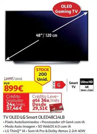 Auchan LG Smart TV OLED48C14LB promoção