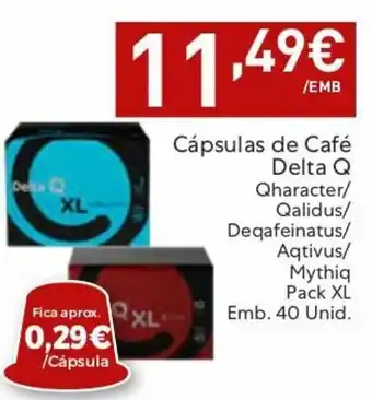 Amanhecer Cápsulas de Café Delta Q XL 40 unid promoção