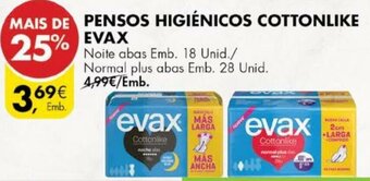 Pingo Doce Pensos Higiénicos Evax Cottonlike promoção