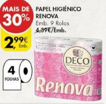 Pingo Doce Papel Higiénico Renova 9 Rolos promoção