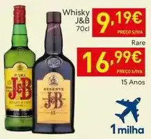 Recheio J&b - whisky promoção