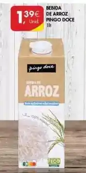 Pingo Doce Pingo doce - bebida de arroz promoção