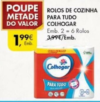 Pingo Doce Rolos de Cozinha Para Tudo Colhogar 2=6 Rolos promoção