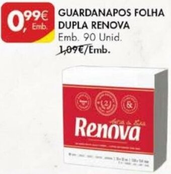 Pingo Doce Guardanapos Folha Dupla Renova 90 Unid promoção