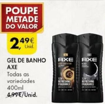 Pingo Doce Gel de Banho Axe 400ml promoção