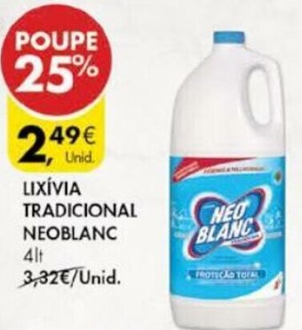 Pingo Doce Lixívia Tradicional Neoblanc 4lt promoção