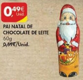 Pingo Doce Pai Natal de Chocolate de Leite 60g promoção