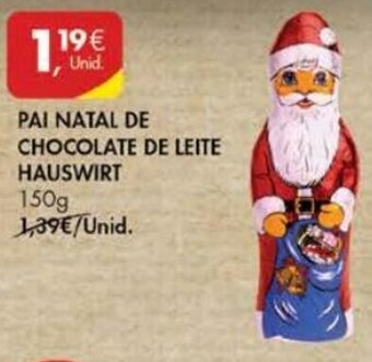 Pingo Doce Pai Natal de Chocolate de Leite Hauswirt 150g promoção