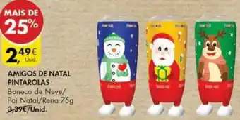Pingo Doce Amigos de Natal Pintarolas 75g promoção