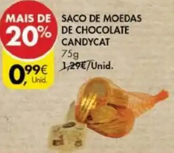 Pingo Doce Saco de Moedas de Chocolate Candycat 75g promoção
