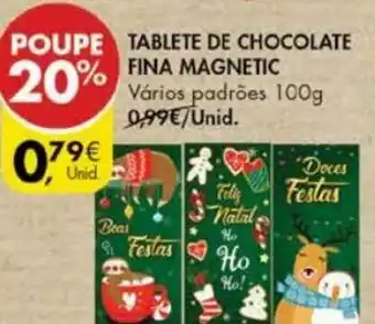 Pingo Doce Tablete de Chocolate Fina Magnetic 100g promoção