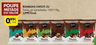 Pingo Doce Bombons Sweets 2U 108/118g promoção