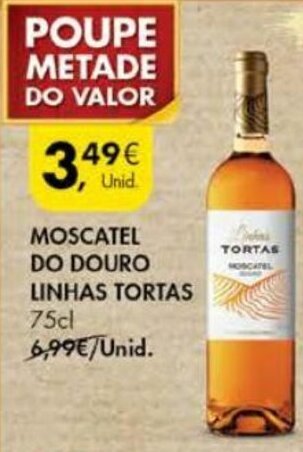 Pingo Doce Moscatel do Douro Linhas Tortas 75cl promoção