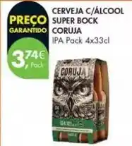 Pingo Doce Coruja - cerveja c/ álcool super bock promoção