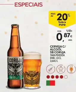 Continente Coruja - cerveja c/ alcool sb promoção