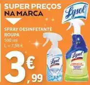 E.Leclerc Lysol - spray desinfetante roupa promoção