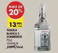 Pingo Doce Tequila blanca 3 sombreros promoção