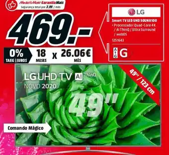 MediaMarkt LG Smart TV LED UHD 5OUN8100 promoção
