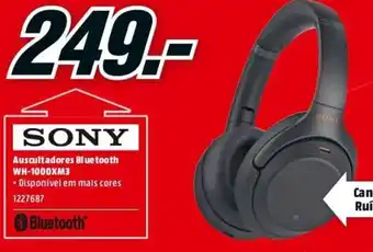 MediaMarkt Sony Auscultadores Bluetooth WH-1000m3 promoção