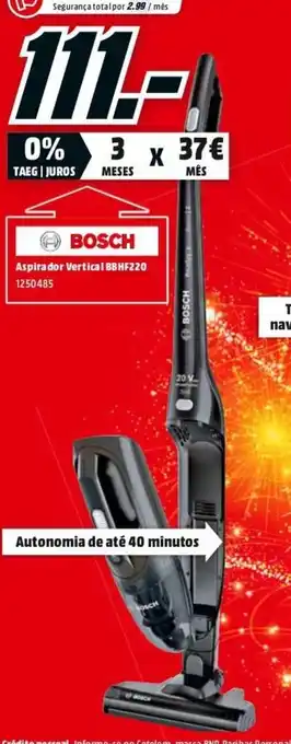 MediaMarkt Bosch Aspira dor Vertical BBHF220 promoção