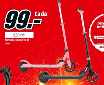 MediaMarkt Cada Trotinete Elétrica YOU-Go promoção