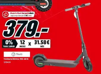 MediaMarkt Trotinete Elétrica YOU-Go XL promoção