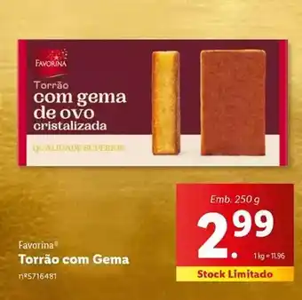 Lidl Favorina - torrão com gema promoção