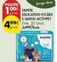 Pingo Doce Activpet - tapete educativo p/caes e gatos promoção