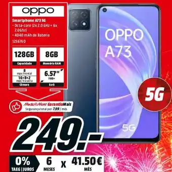 MediaMarkt OPPO Smartphone A73 5G promoção