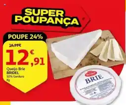Auchan Queijo Brie BRIDEL 50% Gordura promoção
