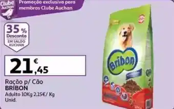 Auchan Ração p/ Cão BRIBON promoção