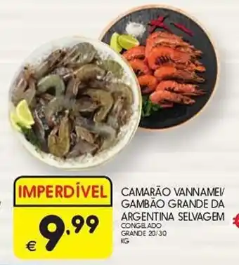 Meu Super Camarão vanname gambão grande da argentina selvagem congelado grande 20/30 promoção