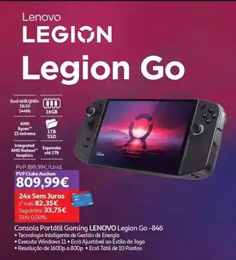 Auchan Lenovo - consola portátil gaming legion go-846 promoção