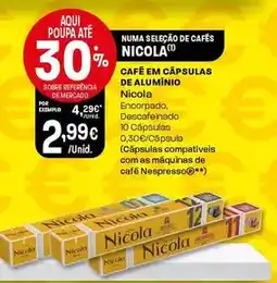 Intermarché Nicola - café em cápsulas de aluminio promoção