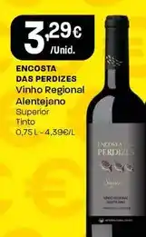 Intermarché Encosta das perdizes - vinho regional alentejano promoção