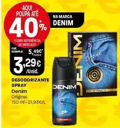 Intermarché Denim - desodorizante spray promoção