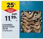 Continente Camarão black tiger 20/30 promoção