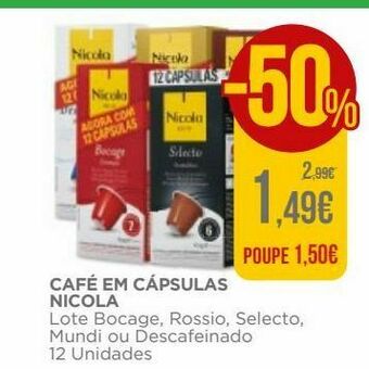 Cápsulas de café nicola