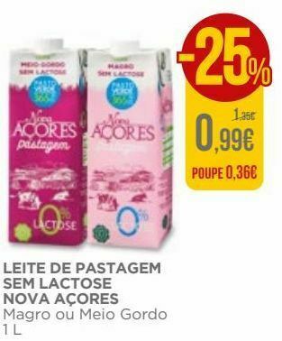 Leite sem lactose nova açores